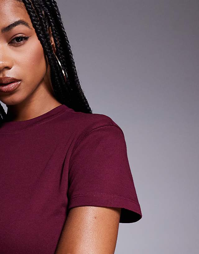 Asos 4505 Icon Cotton Boxy T-shirt With Quick Dry Finish In Soft Mulberry