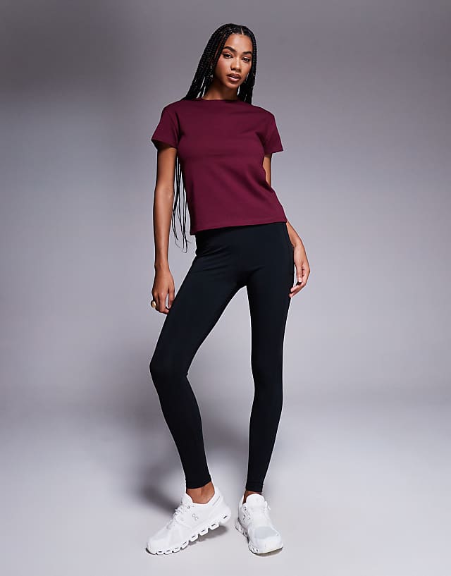 Asos 4505 Icon Cotton Boxy T-shirt With Quick Dry Finish In Soft Mulberry