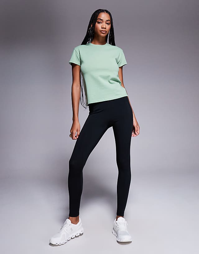 Asos 4505 Icon Cotton Boxy T-shirt With Quick Dry Finish In Matcha