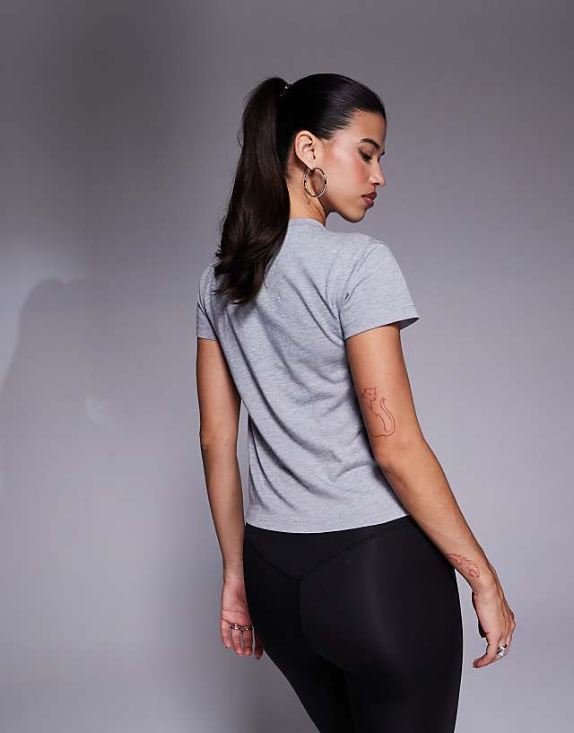 Asos 4505 Icon Cotton Boxy T-shirt With Quick Dry Finish In Grey Marl