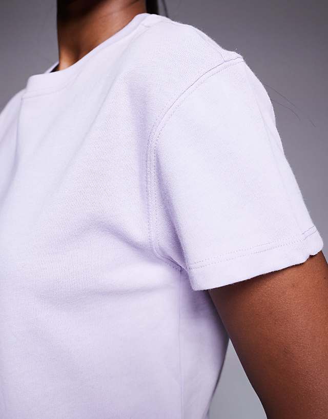 Asos 4505 Icon Cotton Boxy T-shirt With Quick Dry Finish In Lilac