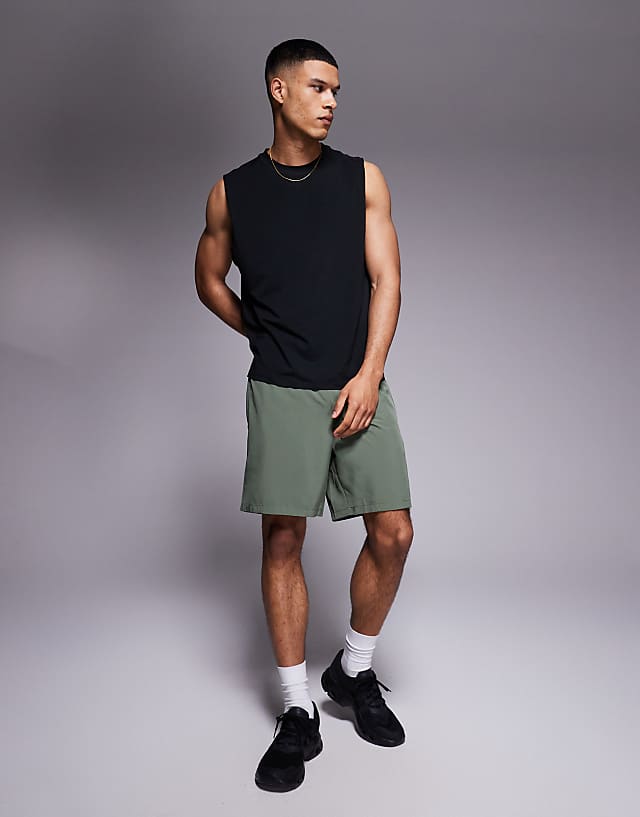 Asos 4505 Icon Cotton Oversized Pump Training Tank With Quick Dry Finish In Black