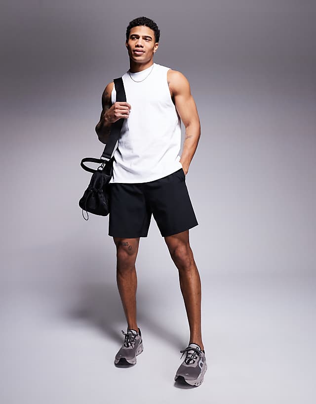 Asos 4505 Icon Cotton Training Vest With Quick Dry Finish In White