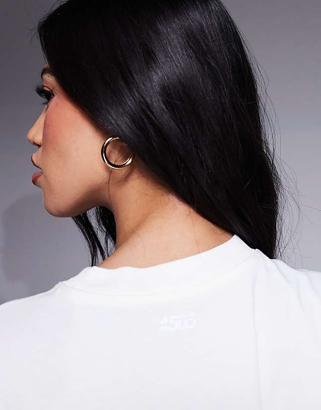 Asos 4505 Icon Heavyweight Cotton Oversized T-shirt With Quick Dry Finish In Off White