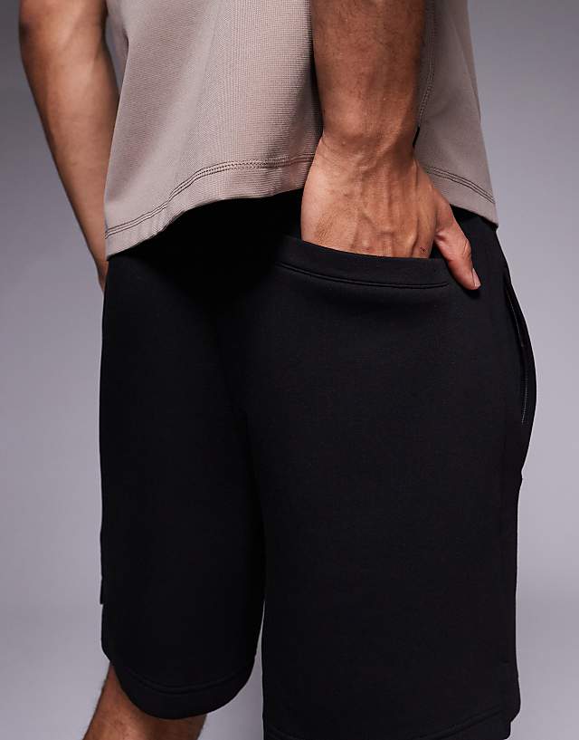 Asos 4505 Icon Heavyweight Cotton Sweat Shorts With Quick Dry Finish In Black