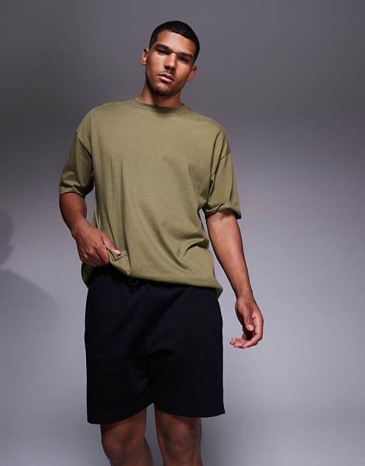 Asos 4505 Icon Heavyweight Cotton Sweat Shorts With Quick Dry Finish In Black