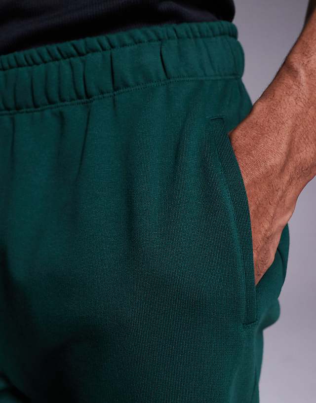 Asos 4505 Icon Heavyweight Cotton Sweat Shorts With Quick Dry Finish In Pine Green