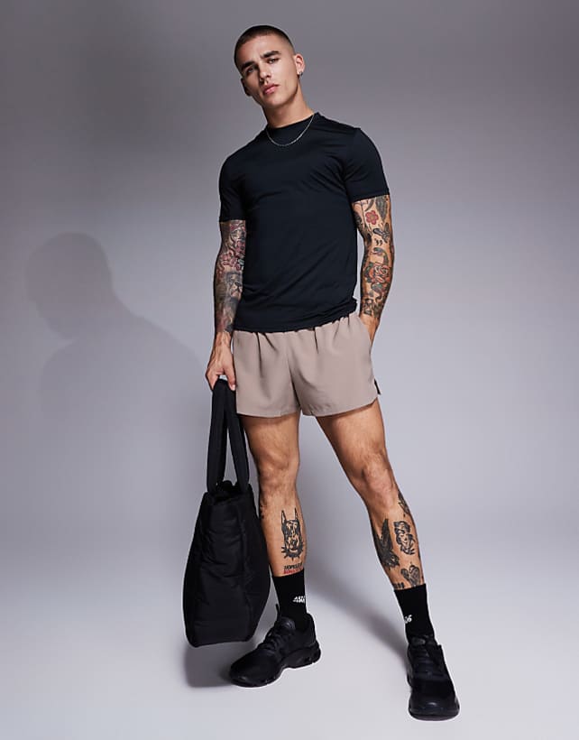 Asos 4505 Icon Muscle Fit Training T-shirt With Quick Dry In Black