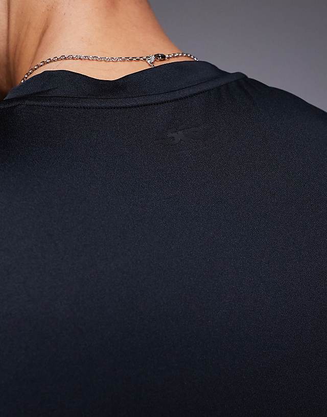 Asos 4505 Icon Muscle Fit Training T-shirt With Quick Dry In Black