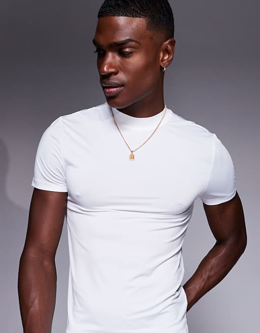 Asos 4505 Icon Muscle Fit Training T-shirt With Quick Dry In White