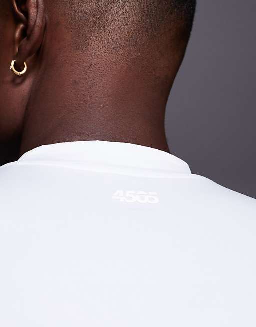 Asos 4505 Icon Muscle Fit Training T-shirt With Quick Dry In White