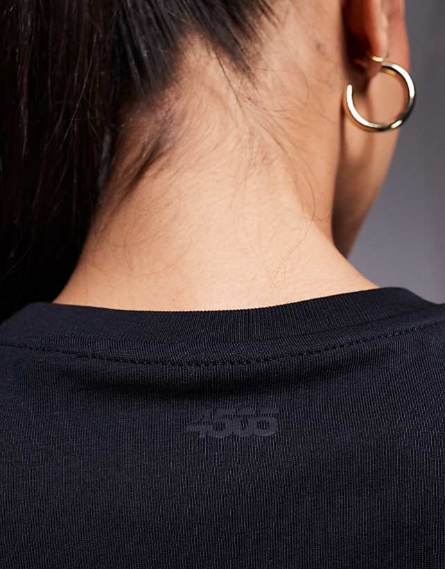 Asos 4505 Icon Oversized Cotton T-shirt With Quick Dry Finish In Black