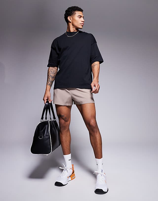 Asos 4505 Icon Oversized Cotton T-shirt With Quick Dry Finish In Black
