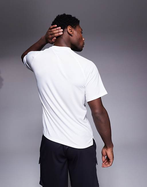 Asos 4505 Icon Performance Jersey Oversized Boxy Training T-shirt In White
