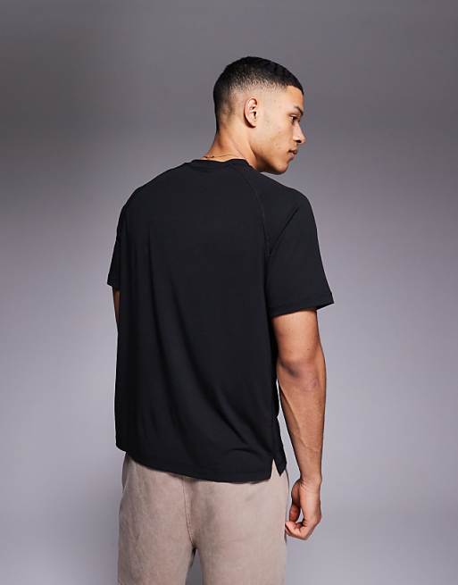 Asos 4505 Icon Performance Jersey Oversized Boxy Training T-shirt In Black