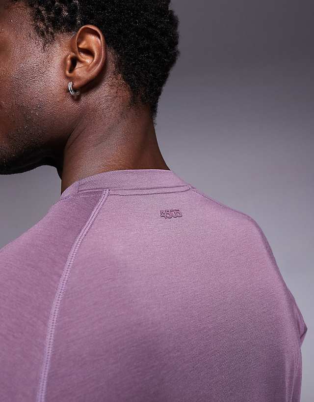 Asos 4505 Icon Performance Jersey Oversized Boxy Training T-shirt In Grape