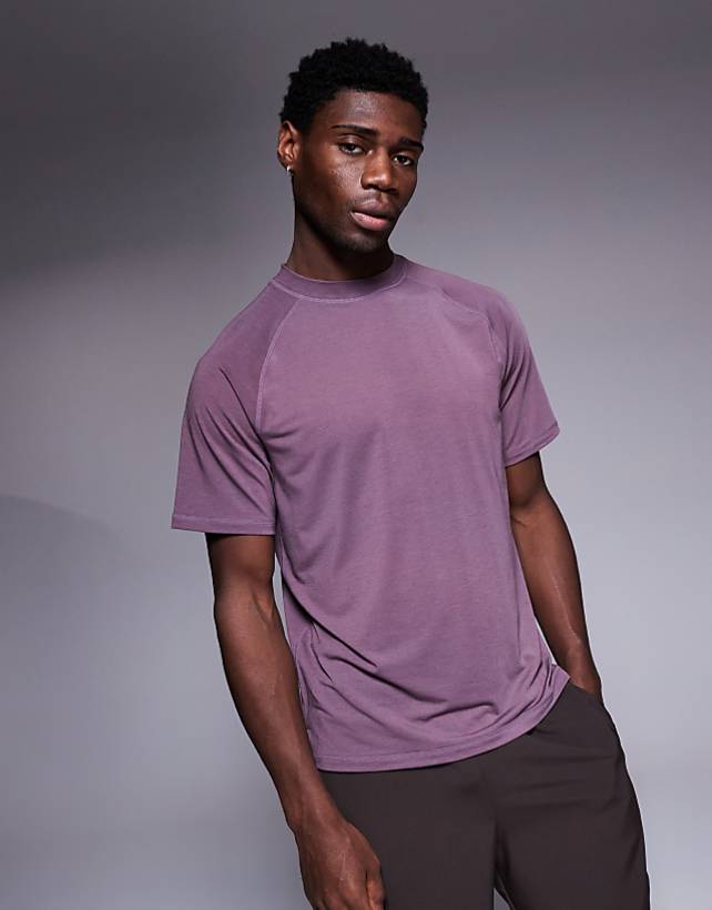 asos 4505 Icon performance jersey oversized boxy training t-shirt in grape