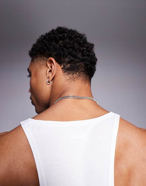 Asos 4505 Icon Performance Jersey Quick Dry Stringer Vest In White