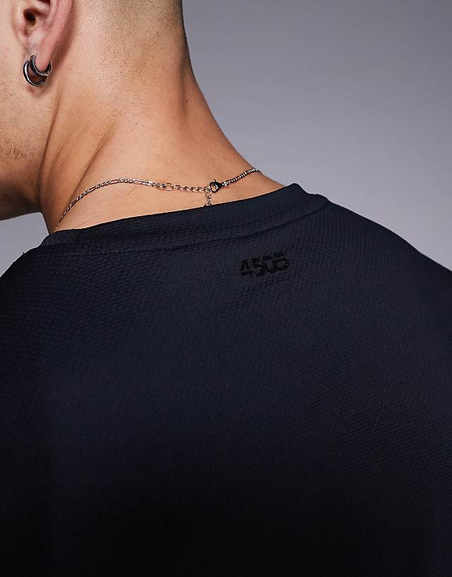 Asos 4505 Icon Quick Dry Mesh Training T-shirt In Black