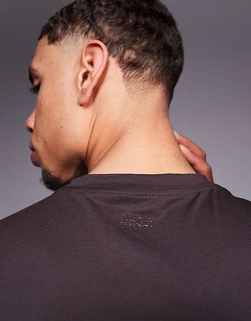 Asos 4505 Icon Quick Dry Mesh Training T-shirt In Coffee