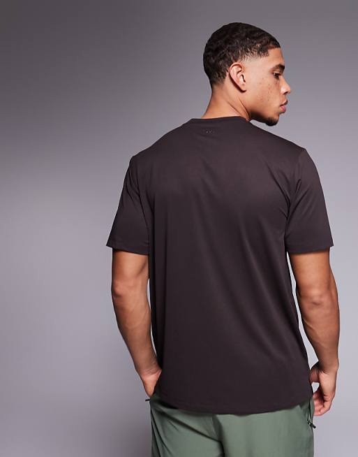 Asos 4505 Icon Quick Dry Mesh Training T-shirt In Coffee