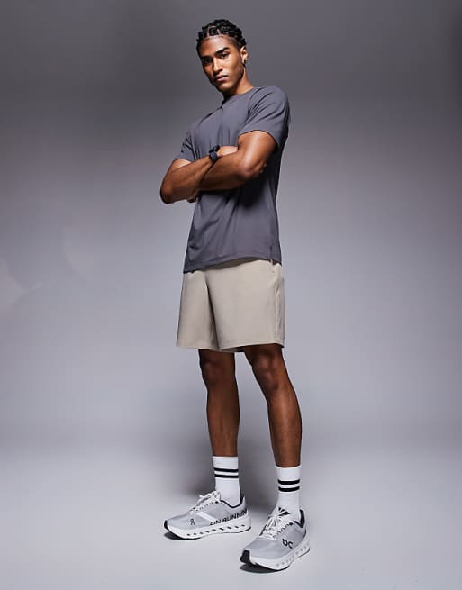 Asos 4505 Icon Quick Dry Mesh Training T-shirt In Graphite