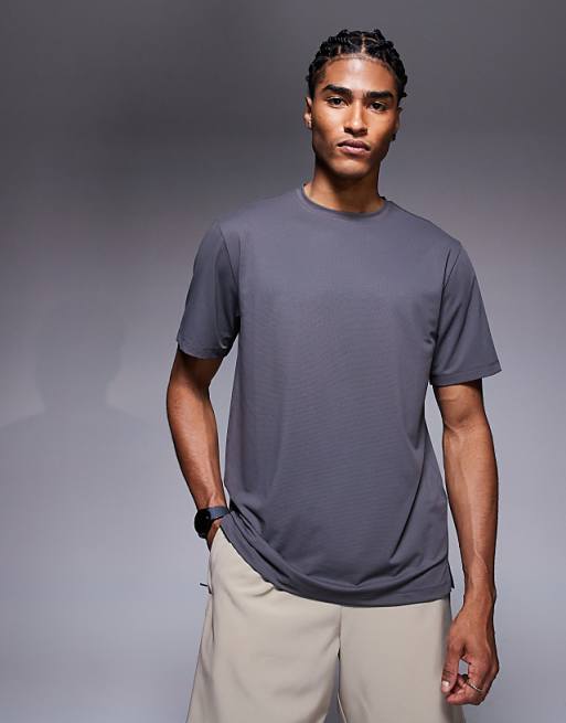 asos 4505 Icon quick dry mesh training t-shirt in graphite