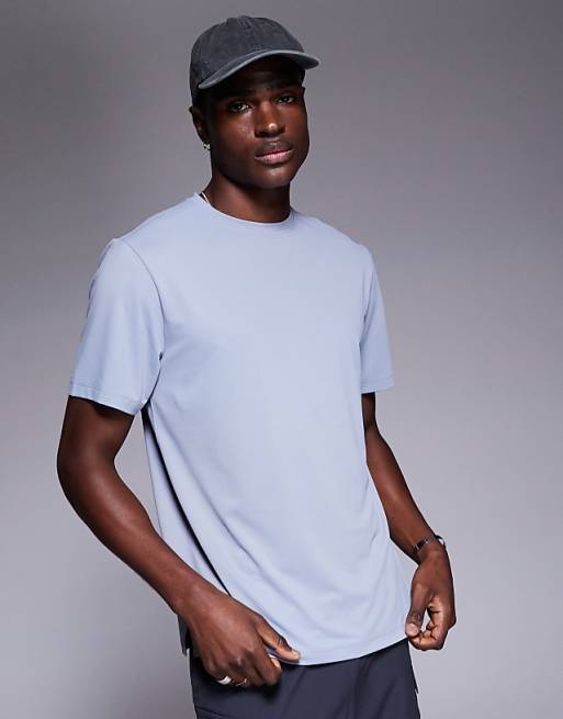 Asos 4505 Icon Quick Dry Mesh Training T-shirt In Grey