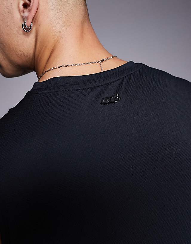 Asos 4505 Icon Quick Dry Mesh Training Tank In Black
