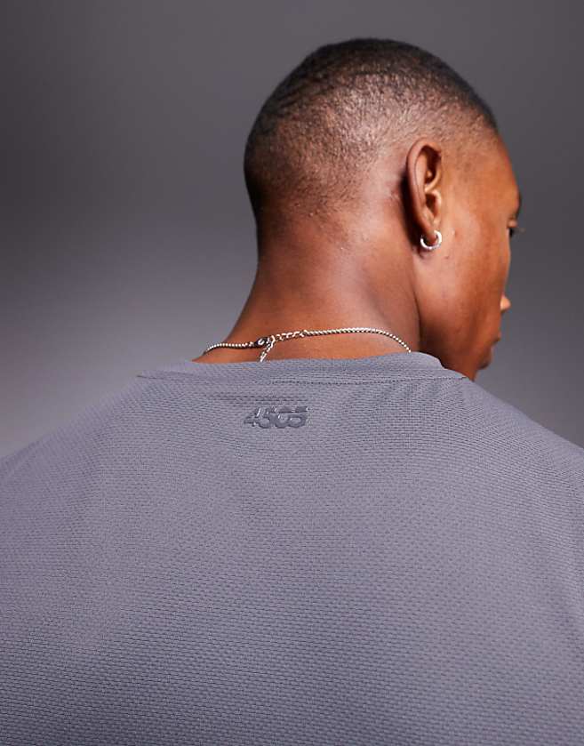 Asos 4505 Icon Quick Dry Mesh Training Tank In Charcoal