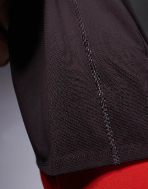 Asos 4505 Icon Quick Dry Mesh Training Tank In Coffee