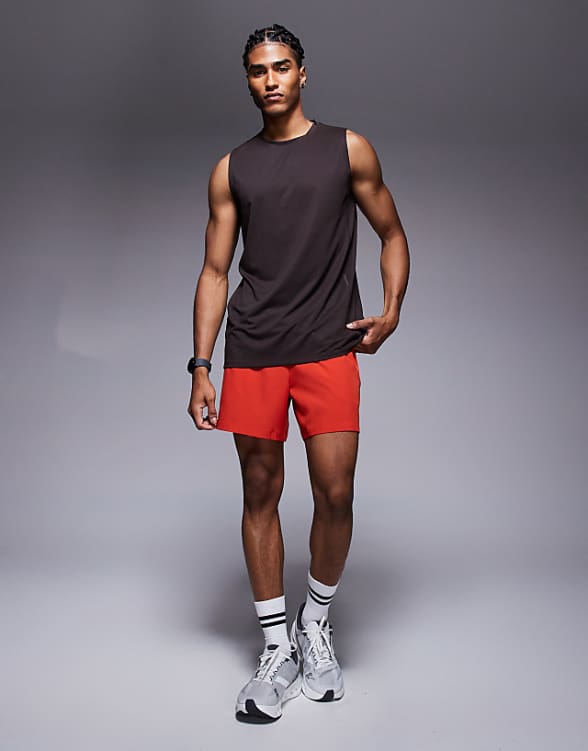 asos 4505 Icon quick dry mesh training tank in coffee