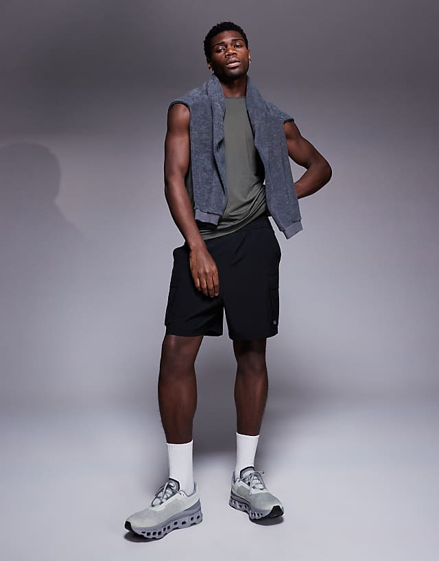 Asos 4505 Icon Quick Dry Mesh Training Tank In Dark Green