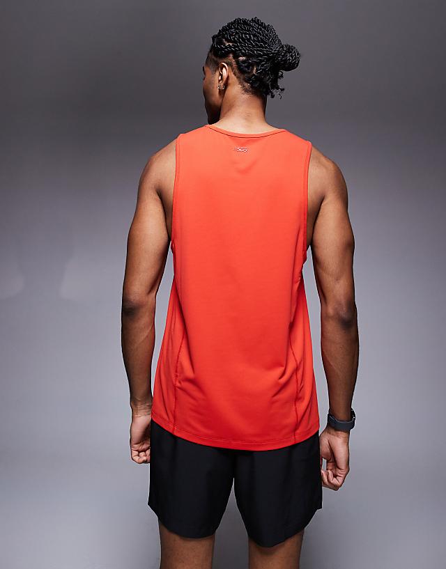 Asos 4505 Icon Quick Dry Mesh Training Vest With Racer Back In Red