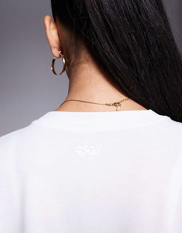 Asos 4505 Icon Quick Dry Performance Cropped Boxy T-shirt In White