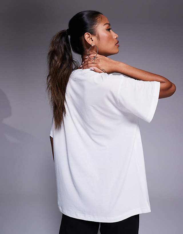 Asos 4505 Icon Quick Dry Performance Oversized T-shirt In White