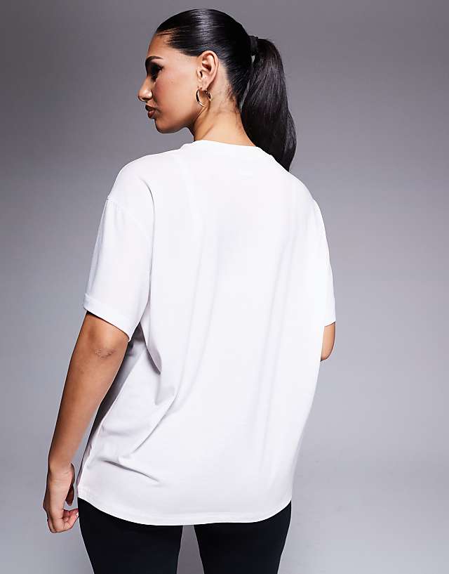 Asos 4505 Icon Quick Dry Performance Oversized T-shirt In White