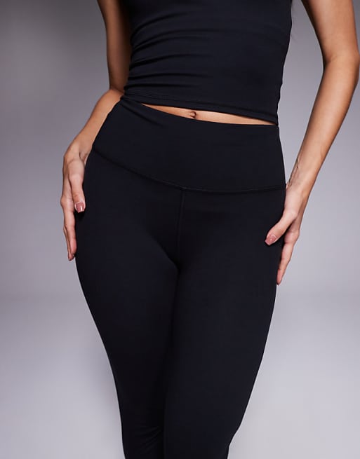 Asos 4505 Icon Soft Touch High Waist Straight Yoga Pant In Black