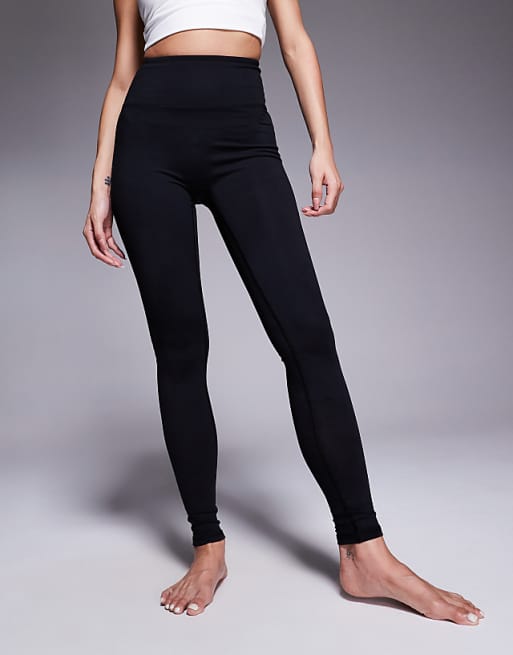 Asos 4505 Icon Soft Touch Minimal Seam Yoga Legging In Black