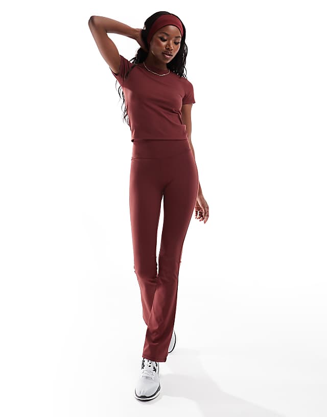 Asos 4505 Icon Soft Touch Studio Baby T-shirt In Burgundy