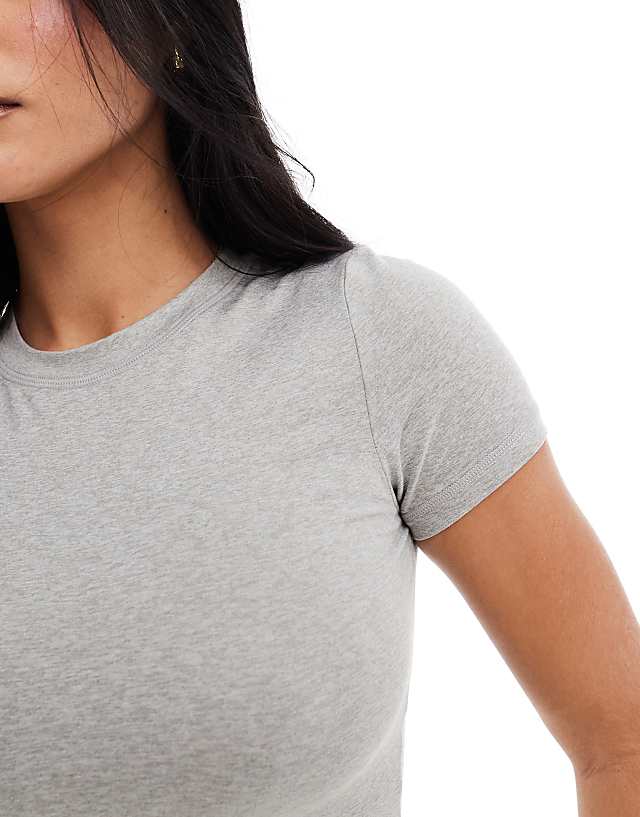 Asos 4505 Icon Soft Touch Studio Baby T-shirt In Grey Marl