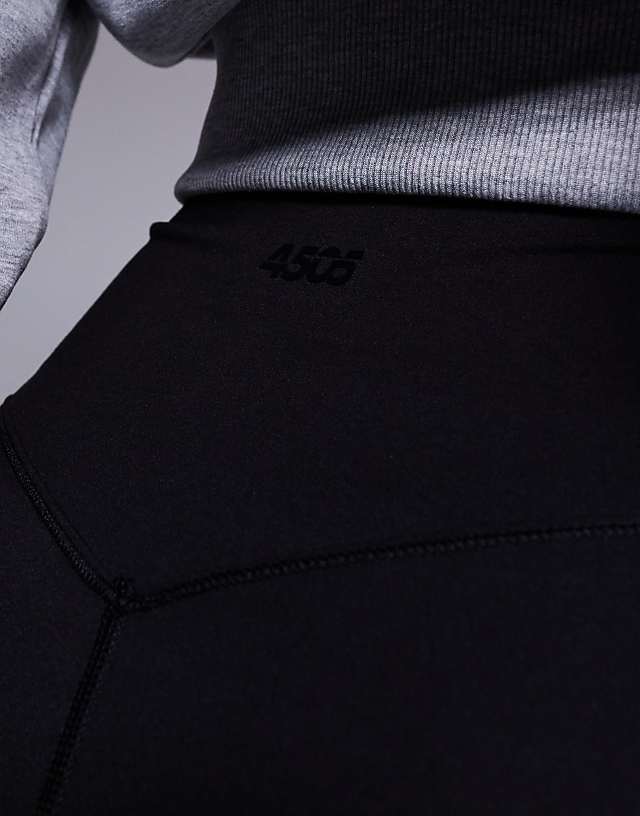 Asos 4505 Icon Soft Touch Wrap Waist Yoga Legging In Black