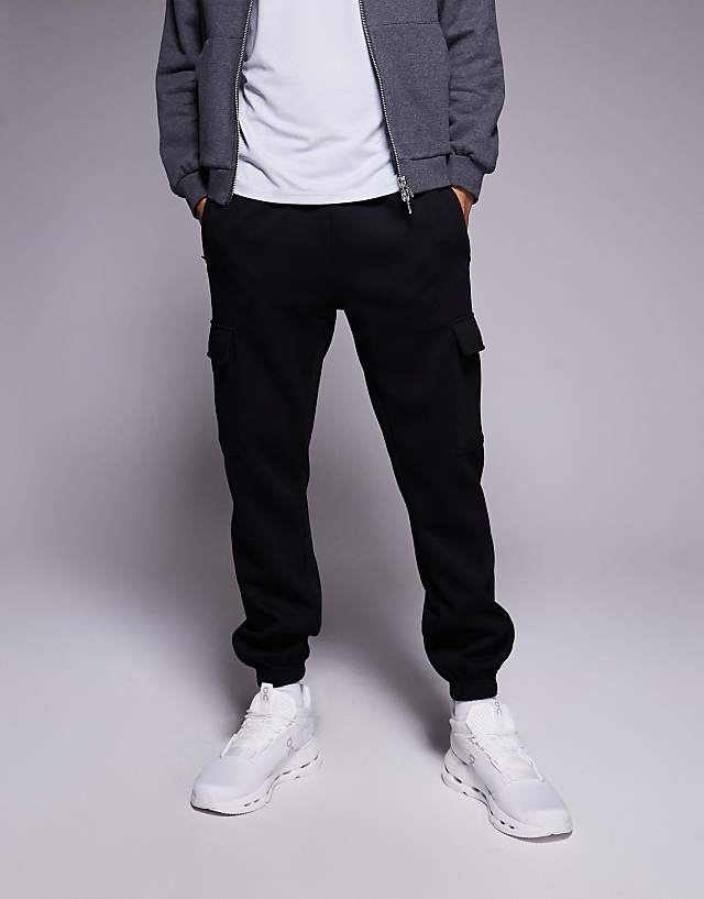 Asos 4505 Icon Training Quick Dry Performance Cargo Joggers In Black
