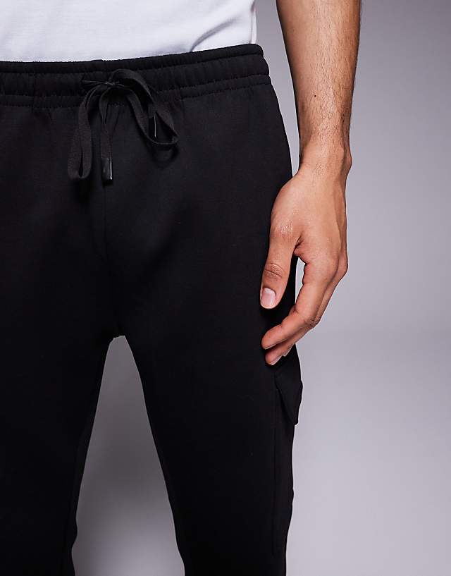 Asos 4505 Icon Training Quick Dry Performance Cargo Joggers In Black