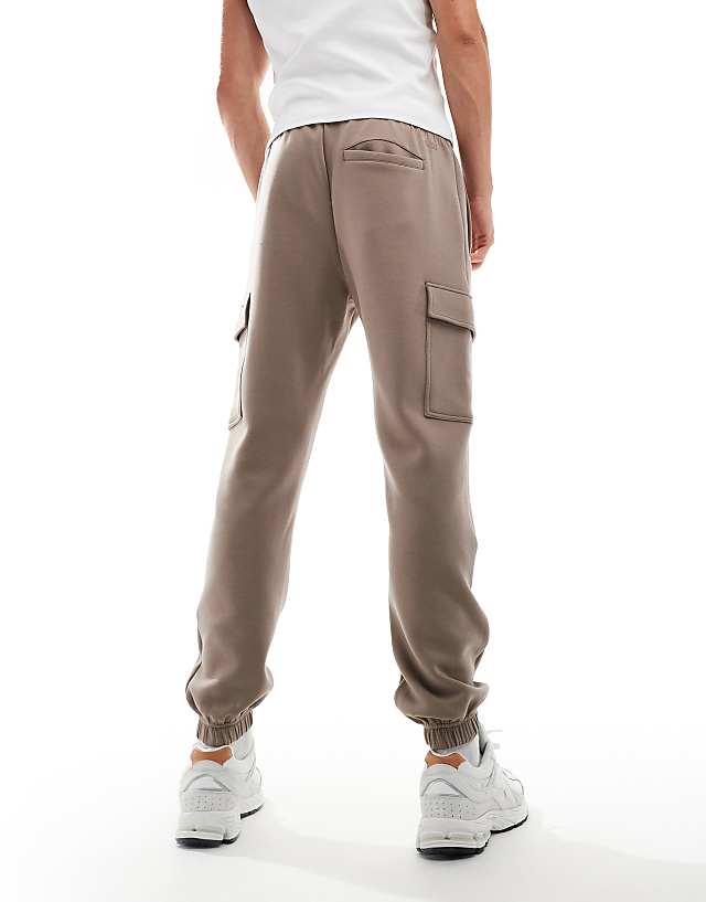 Asos 4505 Icon Training Quick Dry Performance Cargo Joggers In Taupe Grey