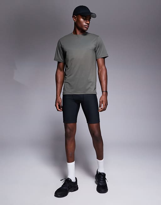 Asos 4505 Icon Training T-shirt With Quick Dry 2 Pack In Khaki And Grey