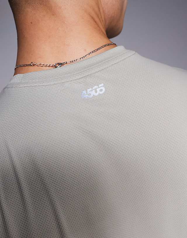 Asos 4505 Icon Training T-shirt With Quick Dry 2 Pack In Taupe And Slate Blue