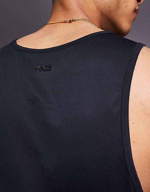 Asos 4505 Icon Training Vest With Racer Back In Black