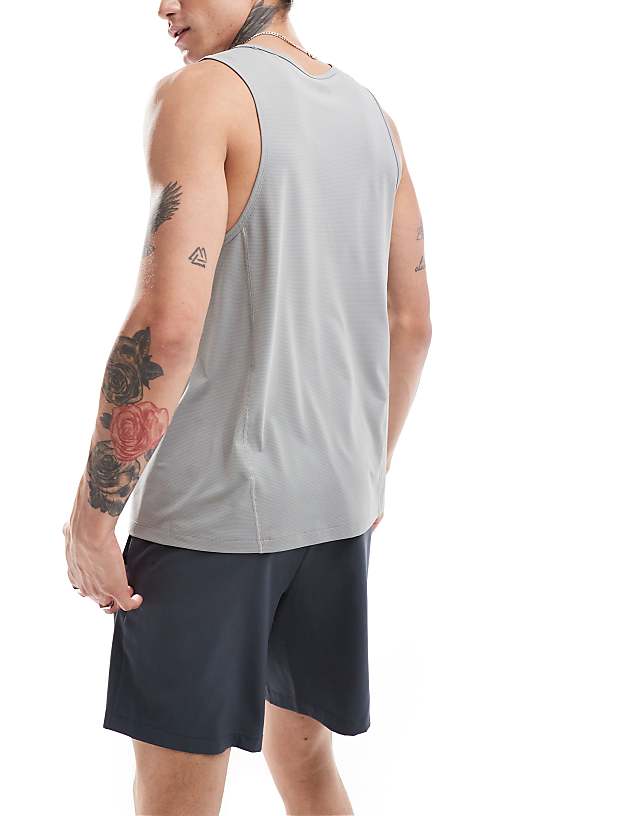 Asos 4505 Icon Training Vest With Racer Back In Grey