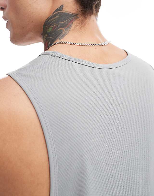 Asos 4505 Icon Training Vest With Racer Back In Grey